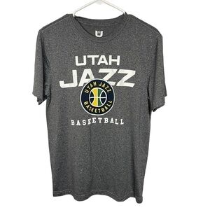 Utah Jazz NBA Grey Heather Basketball T-Shirt Small